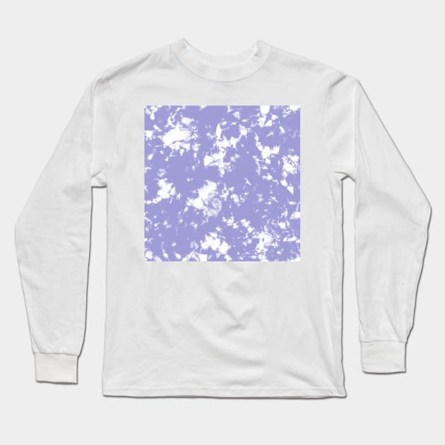Lilac Storm - Tie Dye Shibori Texture Long Sleeve T-Shirt by marufemia